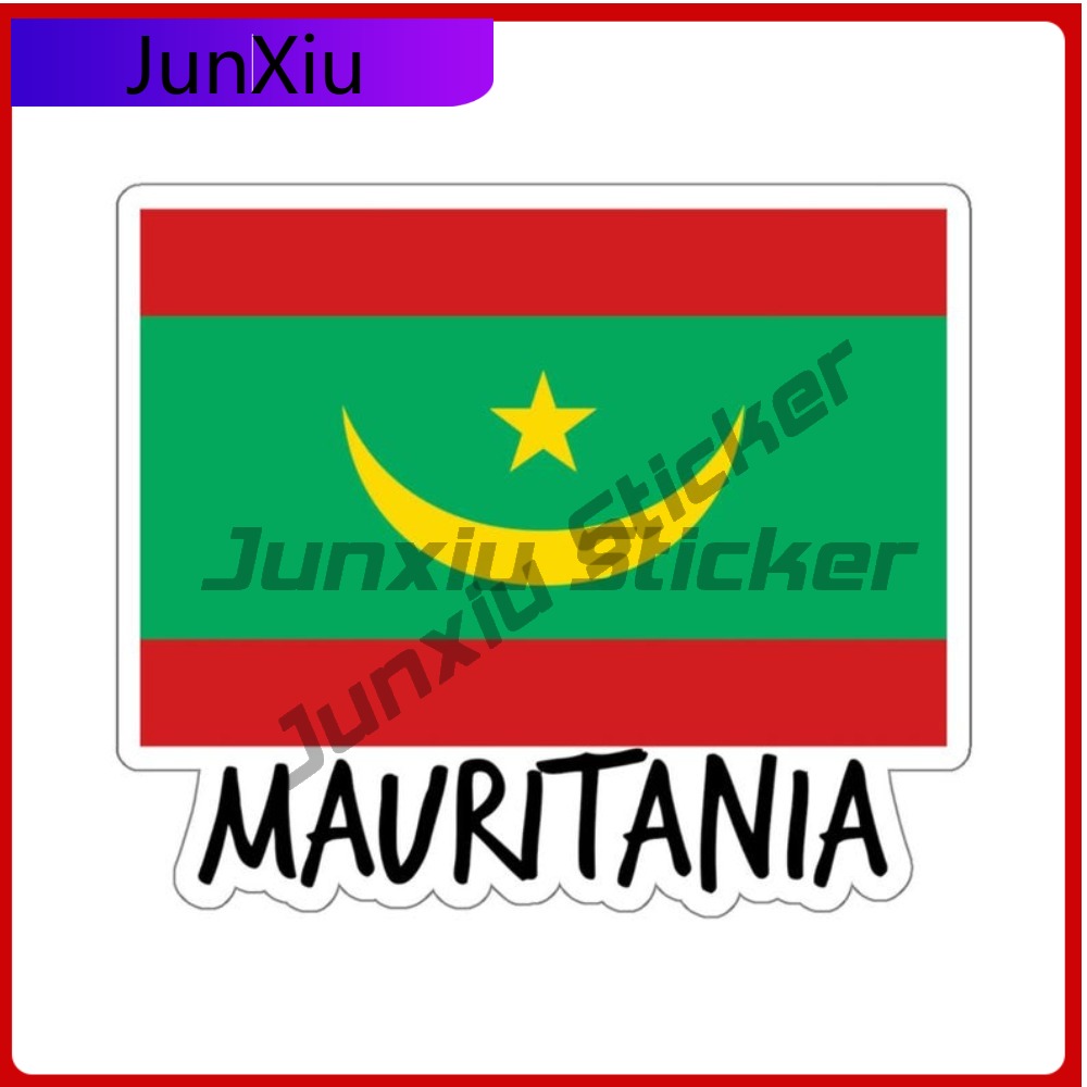 Laptop Accessories & Repair Jagtap Dairy Pimple Nilakh Pimpri Chinchwad Maharashtra - Mauritania Flag Travel Sticker Waterproof Scratch-proof