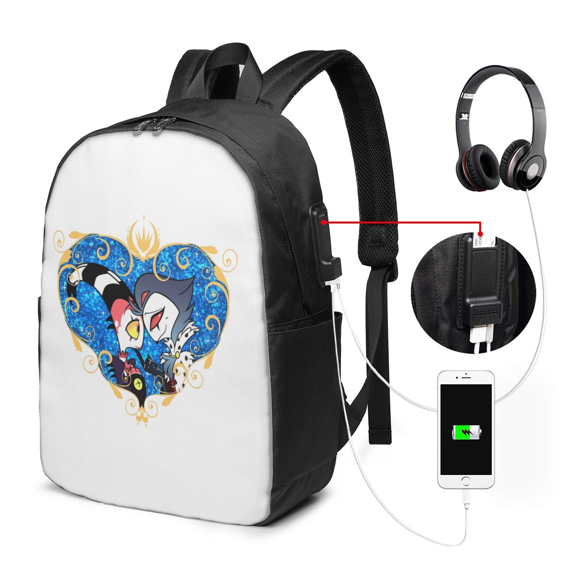 Helluva Boss Stolas And Blitzo - Laptop Bag review and price