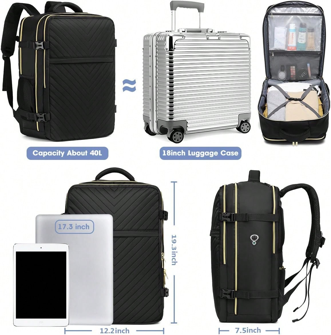 Large Carry On Travel Backpack - Laptop Bag review and price