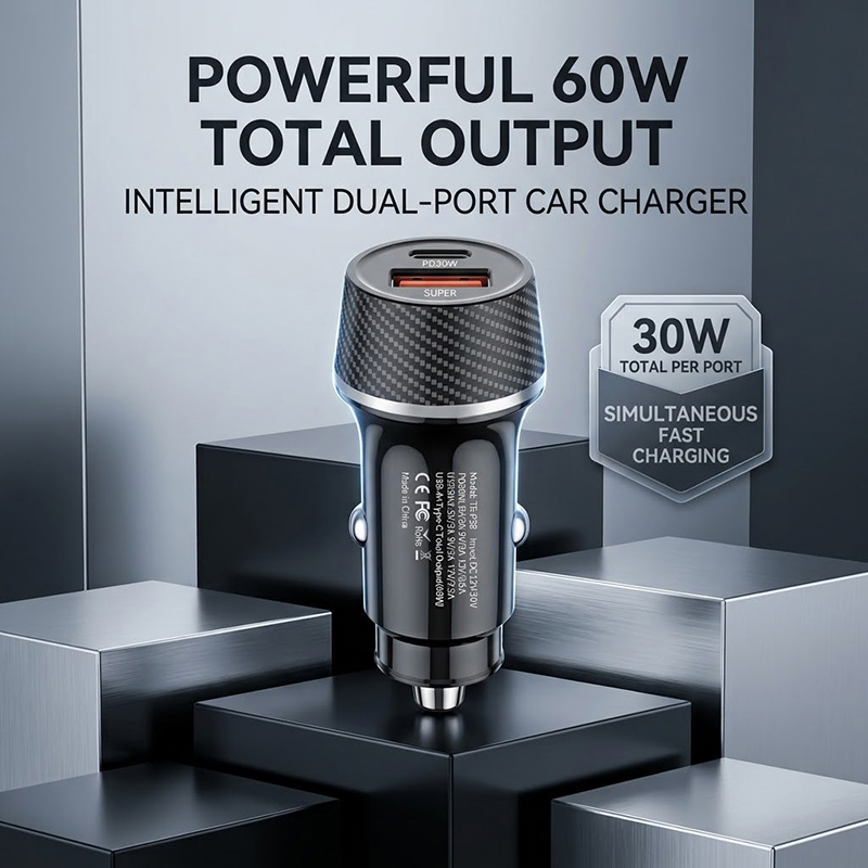 Fast Car Charger 60W Dual Port - Usb C Hub review and price