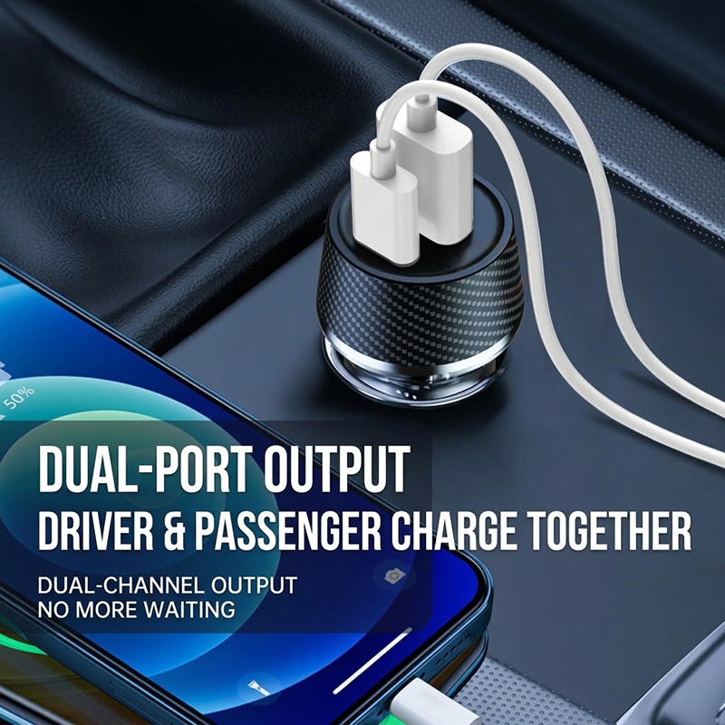 Fast Car Charger 60W Dual Port - Usb C Hub review and price