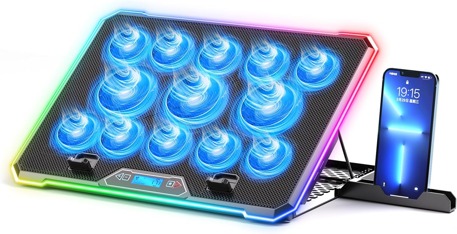 RGB Laptop Cooling Pad Gaming  - Laptop Cooling Pad review and price