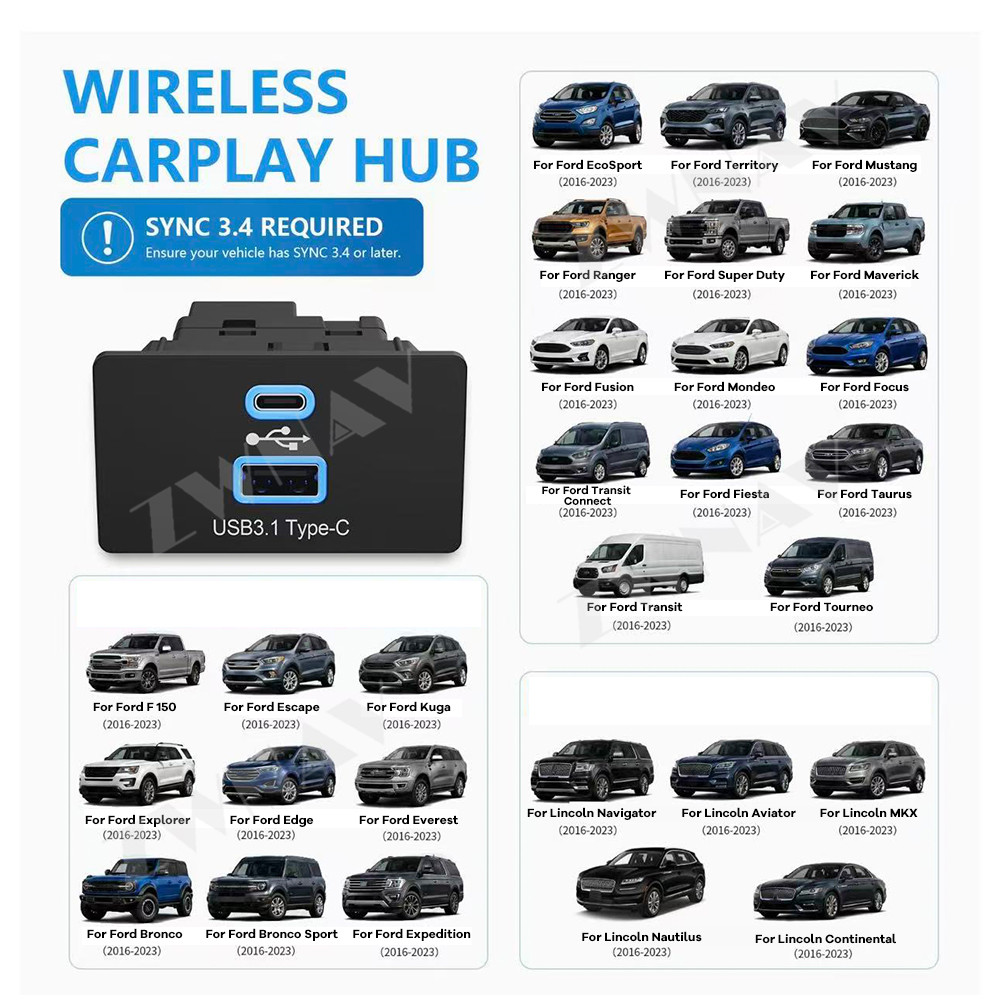 Wireless CarPlay Android Auto  - Usb C Hub review and price