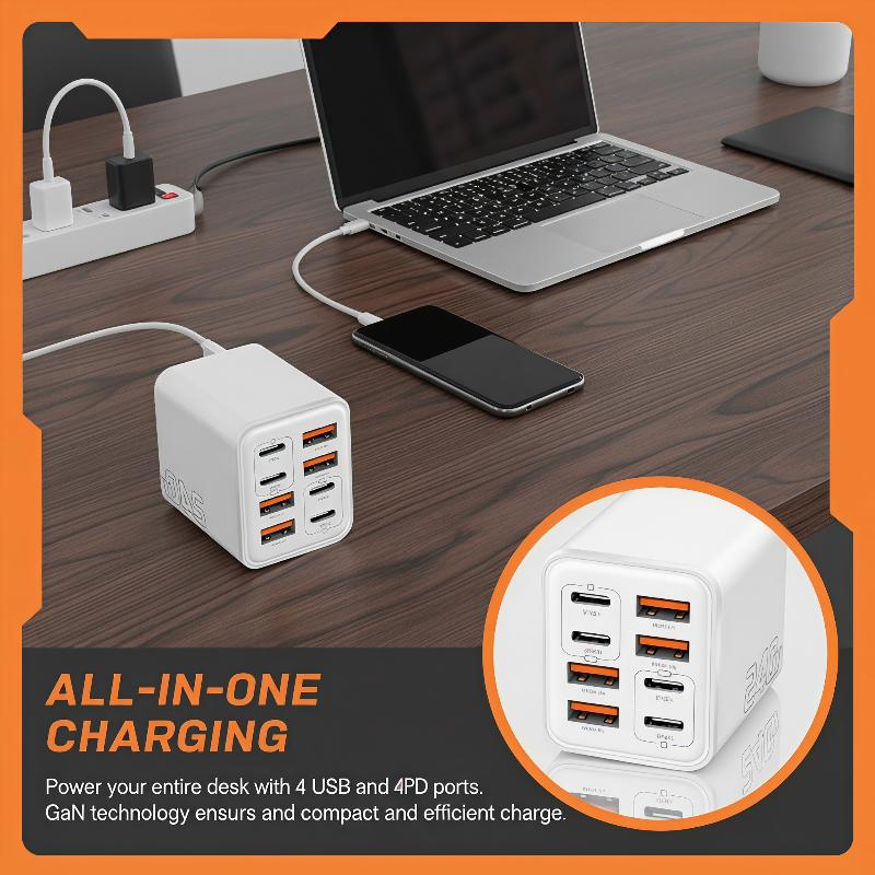 240W GaN USB C Charger 8 In 1  - Laptop Charger review and price