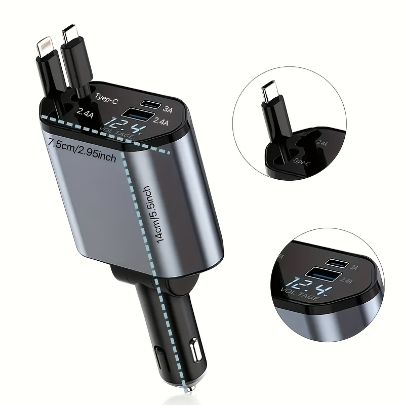 4 In 1 Fast Car Phone Charger, - Usb C Hub review and price