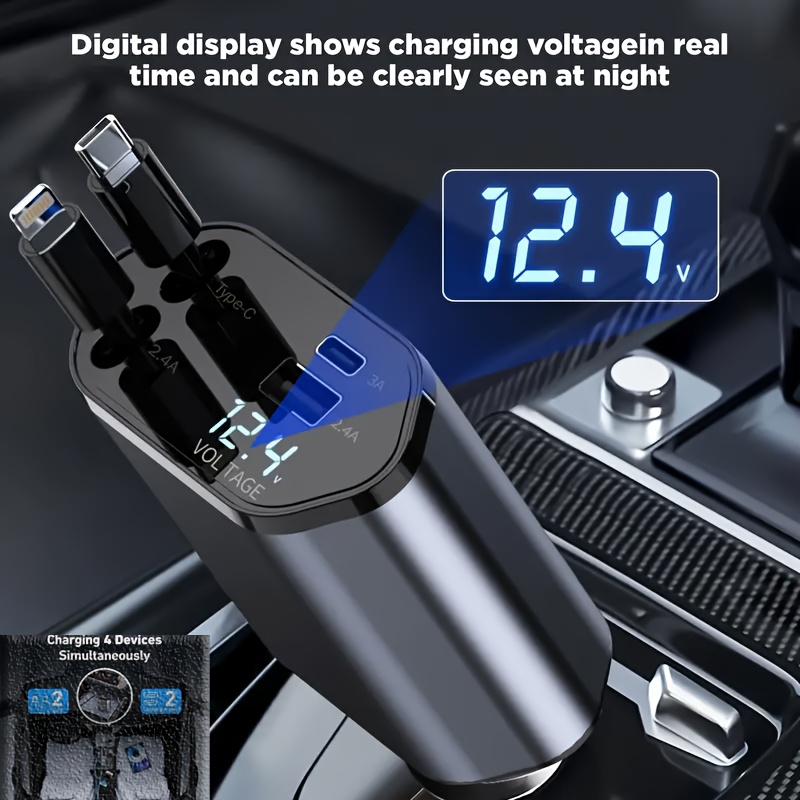 4 In 1 Fast Car Phone Charger, - Usb C Hub review and price