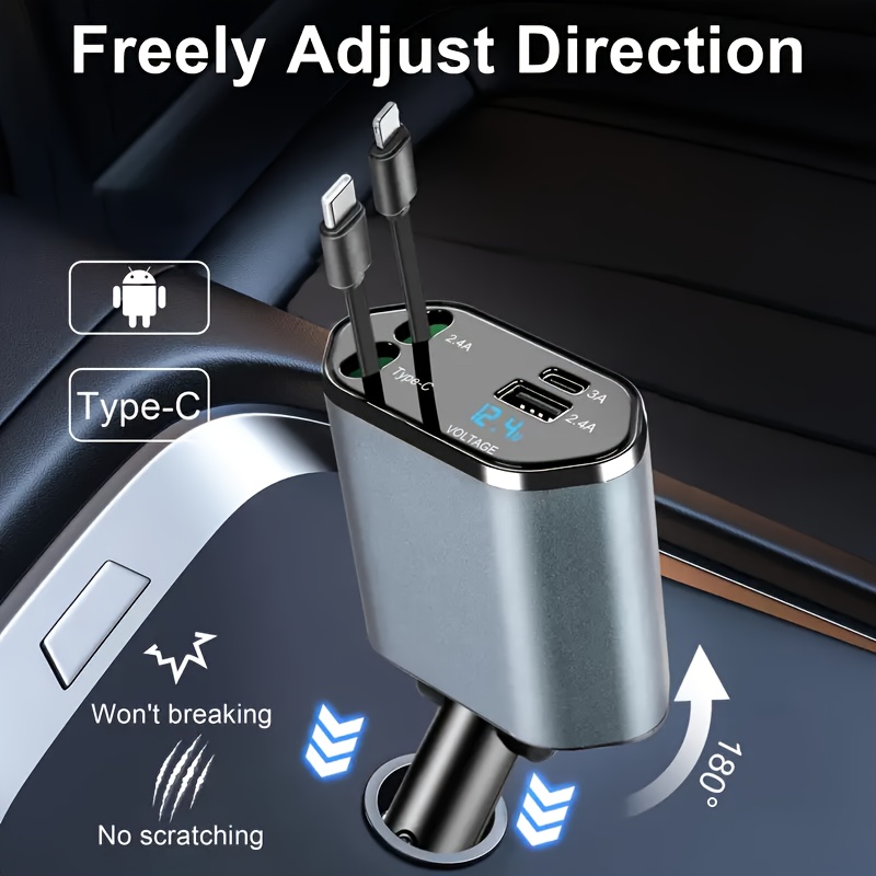 4 In 1 Fast Car Phone Charger, - Usb C Hub review and price