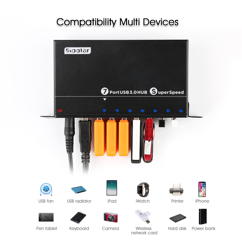 A-173 Industrial 7 Port USB 3. - Usb Hub review and price