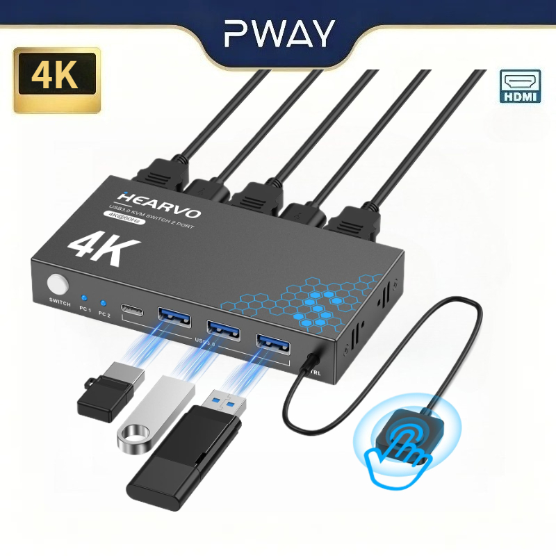 4K 60Hz USB 3.0 HDMI KVM Switc - Laptop Mouse review and price