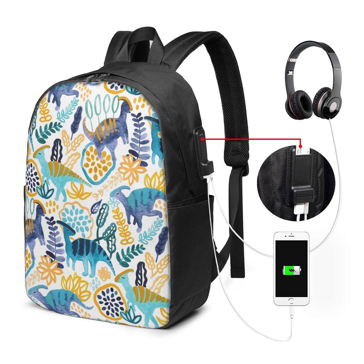 Gouache Parasaurolophuses Back - Laptop Bag review and price