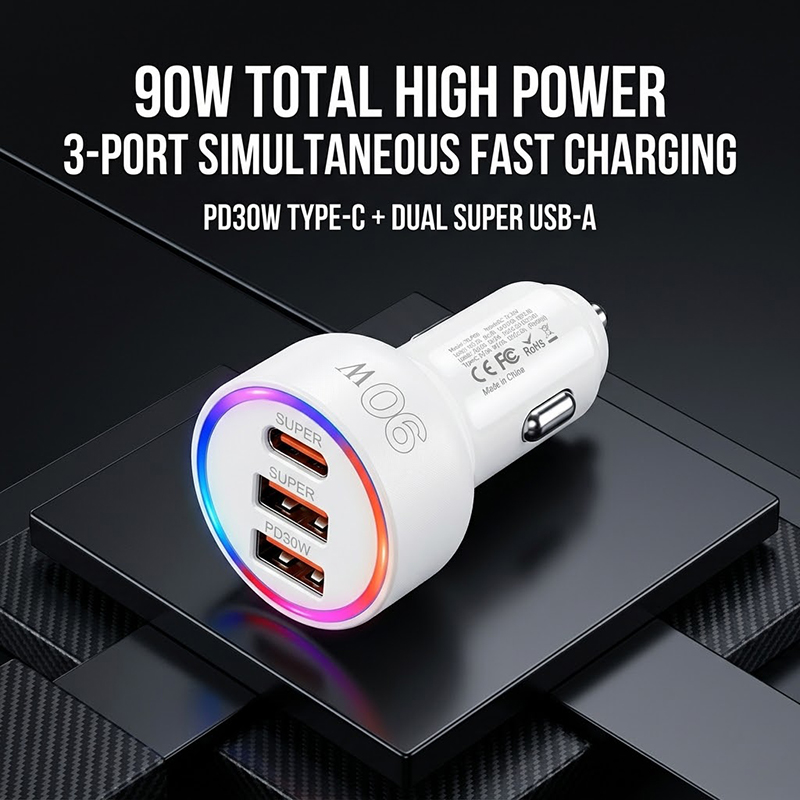 90W Car Charger Adapter with M - Usb C Hub review and price