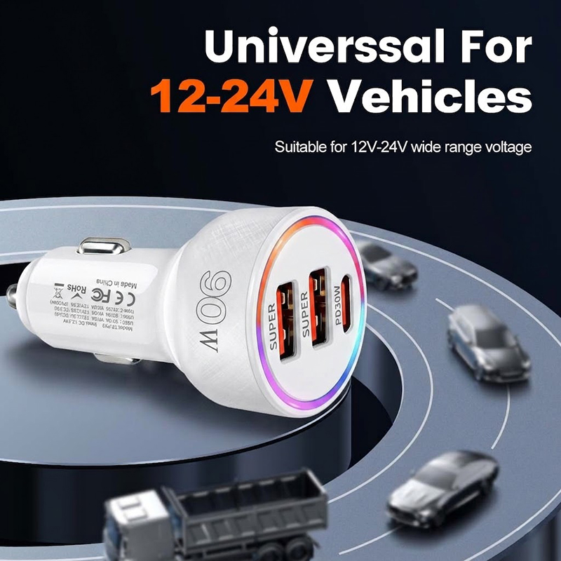 90W Car Charger Adapter with M - Usb C Hub review and price
